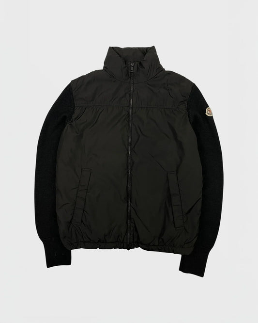 Moncler doudoune bi-matière cardigan